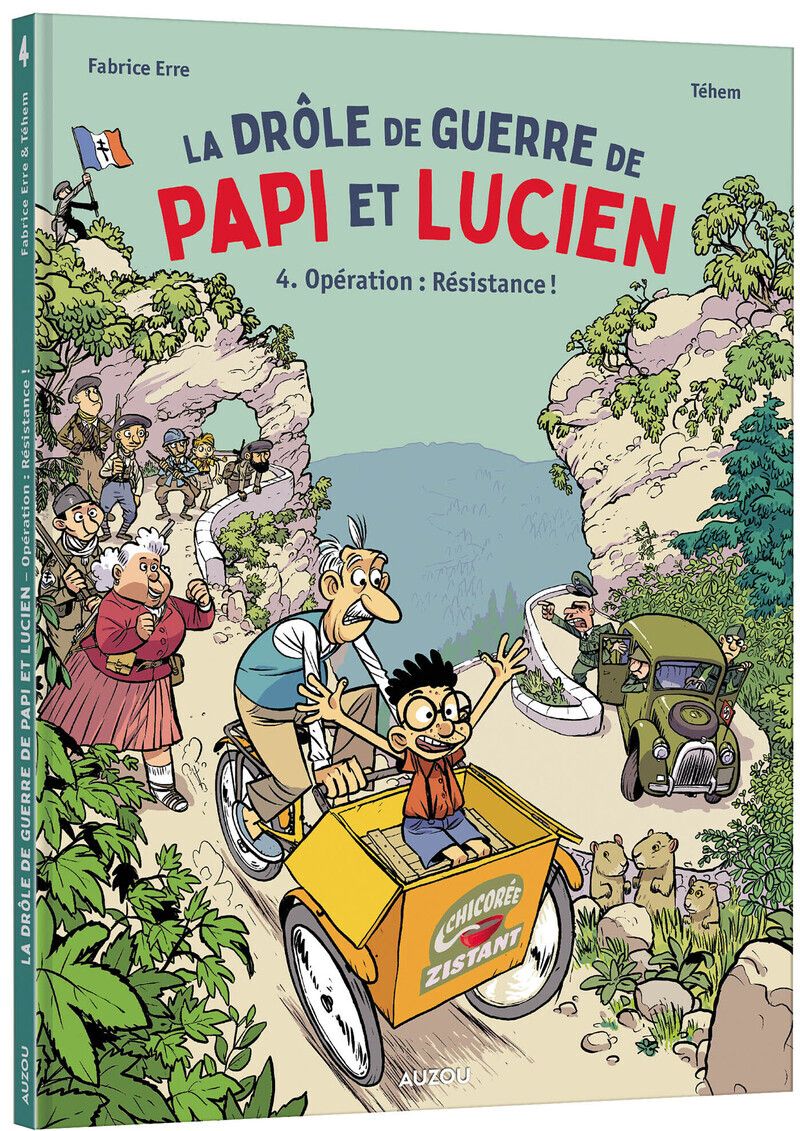 La Drôle de guerre de Papi et Lucien T4 : Opération : Résistance ! (0), bd chez Auzou de Erre, Téhem